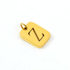Wholesale Stainless Steel Square Hollow Letter Pendant Necklace Cutting Process Fashion Style