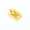 Wholesale Stainless Steel Square Hollow Letter Pendant Necklace Cutting Process Fashion Style