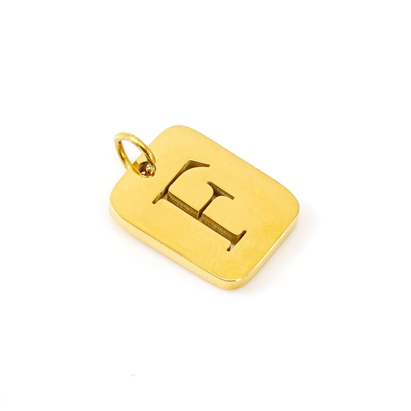 Wholesale Stainless Steel Square Hollow Letter Pendant Necklace Cutting Process Fashion Style