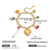 Wholesale Stainless Steel Stacked Pearl Bracelet With Geometric Pattern Electroplated Light Luxury High End Women's Jewelry