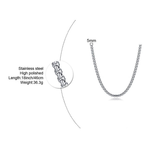 Wholesale Stainless Steel Stacking Style Geometric Pearl Chain Necklace With Electroplating