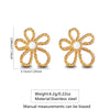 Wholesale Stainless Steel Stamped Flower Earrings For Women Light Luxury Style