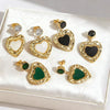 Wholesale Stainless Steel Stamped Heartshaped Love Earrings For Women
