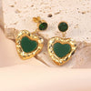 Wholesale Stainless Steel Stamped Heartshaped Love Earrings For Women