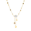 Wholesale Stainless Steel Star And Drop Shape Long Tassel Necklace With Electroplating For Women Fashion Accessories
