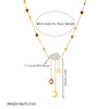 Wholesale Stainless Steel Star And Drop Shape Long Tassel Necklace With Electroplating For Women Fashion Accessories