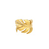 Wholesale Stainless Steel Star And Leaf Geometric Open Ring For Women Hip Hop Style With Electroplating