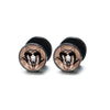 Wholesale Stainless Steel Star Pattern Retro Round Barbell Fashion Personality Ear Clip Earrings For Men And Women