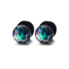 Wholesale Stainless Steel Star Pattern Retro Round Barbell Fashion Personality Ear Clip Earrings For Men And Women