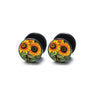 Wholesale Stainless Steel Star Pattern Retro Round Barbell Fashion Personality Ear Clip Earrings For Men And Women