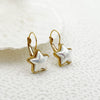 Wholesale Stainless Steel Star Patterned Earrings With Electroplating For Women