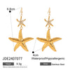 Wholesale Stainless Steel Star Shape Electroplated Women's Marine Earrings