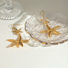 Wholesale Stainless Steel Star Shape Electroplated Women's Marine Earrings
