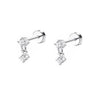 Wholesale Stainless Steel Star Shape Women's Trendy Light Luxury Highend Sense Piercing Earrings