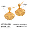 Wholesale Stainless Steel Starfish Earrings With Geometric Design And Electroplating Treatment For Women