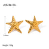 Wholesale Stainless Steel Starfish Earrings With Geometric Design And Electroplating Treatment For Women