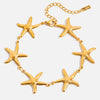 Wholesale Stainless Steel Starfish Geometric Animal Style Electroplated Bracelet For Women
