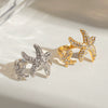 Wholesale Stainless Steel Starfish Opening Ring Jewelry Diamondencrusted Electroplated For Women