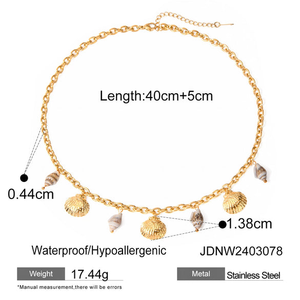 Wholesale Stainless Steel Starfish Shell Conch Bracelet With Electroplating In Natural Style For Marine Series