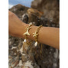Wholesale Stainless Steel Starfish Shell Conch Bracelet With Electroplating In Natural Style For Marine Series