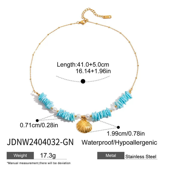 Wholesale Stainless Steel Starfish Shell Conch Bracelet With Electroplating In Natural Style For Marine Series