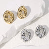 Wholesale Stainless Steel Stud Earrings Geometric Style Electroplated For Women
