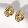 Wholesale Stainless Steel Stud Earrings Geometric Style Electroplated For Women