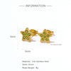 Wholesale Stainless Steel Stud Earrings With Sunflower Geometric Pattern And Electroplating Treatment For Women