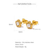 Wholesale Stainless Steel Stud Earrings With Sunflower Geometric Pattern And Electroplating Treatment For Women
