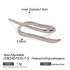 Wholesale Stainless Steel Style Irregular Opening Ring With Geometric Design And Electroplating Treatment For Women