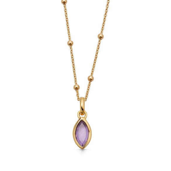 Wholesale Stainless Steel Sweet Geometric Drop Shape Pendant Necklace With Exquisite Zircon And Regular Chain Plated With 18K True Gold
