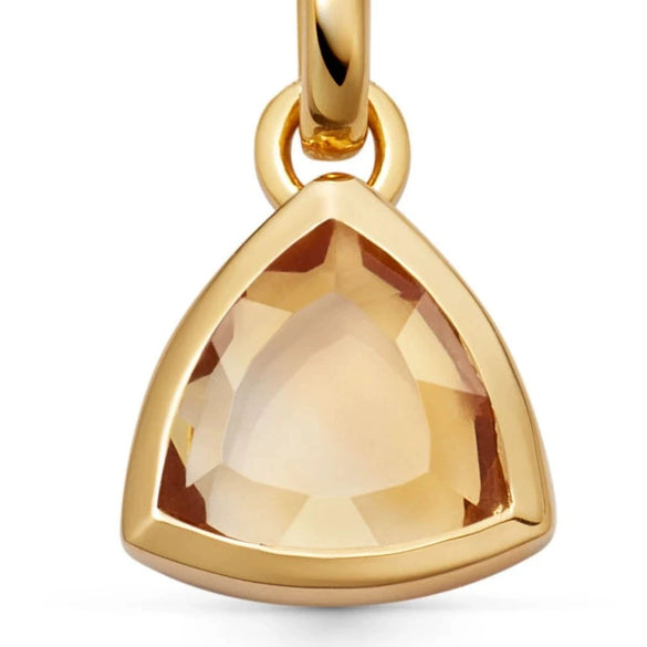 Wholesale Stainless Steel Sweet Geometric Drop Shape Pendant Necklace With Exquisite Zircon And Regular Chain Plated With 18K True Gold