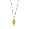Wholesale Stainless Steel Sweet Geometric Drop Shape Pendant Necklace With Exquisite Zircon And Regular Chain Plated With 18K True Gold