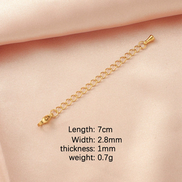 Wholesale Stainless Steel Tail Chain Jewelry Accessories With Doubleheaded Lobster Buckle And Electroplating Process