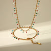 Wholesale Stainless Steel Tassel Chain Color Necklace And Exquisite Luxury Bracelet Jewelry Suit With Pvd Furnace Real Gold Electroplating