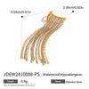 Wholesale Stainless Steel Tassel Earrings With Geometric Design And Electroplating For Women