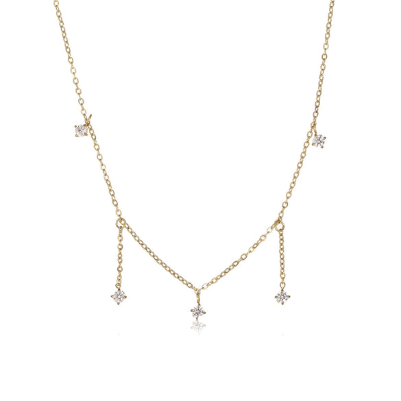 Wholesale Stainless Steel Tassel Pendant Clavicle Necklace Jewelry With Electroplating