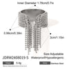Wholesale Stainless Steel Tassel Ring With Geometric Design And 18K Gold Plated Electroplating For Women