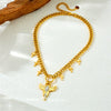 Wholesale Stainless Steel Thick Chain Necklace With Star Pendant And Electroplating For Women In Neutral Style