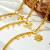 Wholesale Stainless Steel Thick Chain Necklace With Star Pendant And Electroplating For Women In Neutral Style