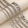 Wholesale Stainless Steel Thread Pattern Electroplated Cuban And Rice Chain Jewelry Accessories For Diy Necklace And Bracelet