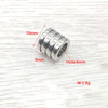 Wholesale Stainless Steel Three Slot Through Hole Beaded Leather Rope Necklace Accessories With Electroplating Treatment And Thread Bead Pattern