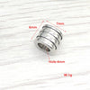 Wholesale Stainless Steel Three Slot Through Hole Beaded Leather Rope Necklace Accessories With Electroplating Treatment And Thread Bead Pattern