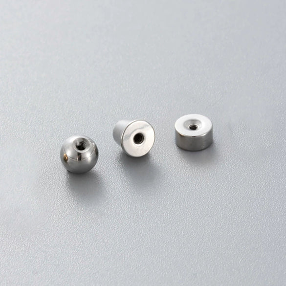 Wholesale Stainless Steel Titanium Steel Ear Bone Nail Spiral Earplug Puncture Accessories With Geometric Pattern And Electroplating Treatment