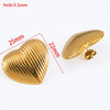 Wholesale Stainless Steel Titanium Steel Earrings With Conch Love Pattern Electroplating For Female Light Luxury Fashion Style