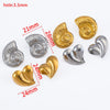 Wholesale Stainless Steel Titanium Steel Earrings With Conch Love Pattern Electroplating For Female Light Luxury Fashion Style