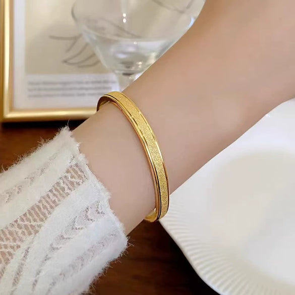 Wholesale Stainless Steel Titanium Steel Electroplated Frosted Cross Bracelet Jewelry