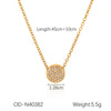 Wholesale Stainless Steel Titanium Steel Necklace With Diamond Set Water Drop Fourleaf Clover Fivepointed Star Pendant Minimalist Style