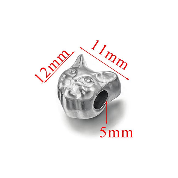 Wholesale Stainless Steel Totem Patterned Drum Beads Style Beaded Jewelry Pendant Bracelet Accessories With Electroplating