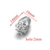 Wholesale Stainless Steel Totem Patterned Drum Beads Style Beaded Jewelry Pendant Bracelet Accessories With Electroplating
